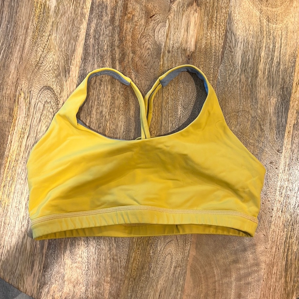 Yellow born primitive sports bra. Worn once